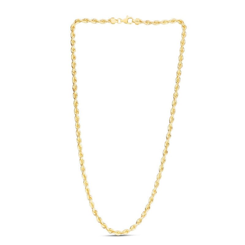 14K 4.3mm Silk Rope Chain