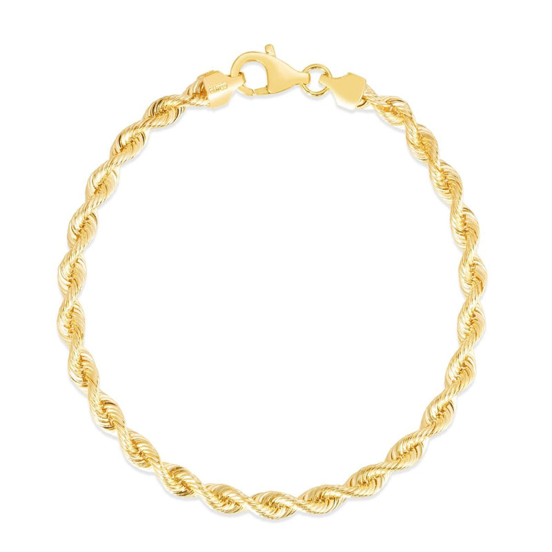 14K 4.3mm Silk Rope Chain