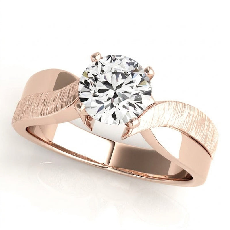 Solitaire Engagement Ring (50040-E) — Rose Gold