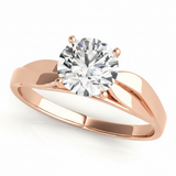 Solitaire Engagement Ring (50009-E) — Rose Gold