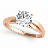 Solitaire Engagement Ring (50025-E) — Rose Gold