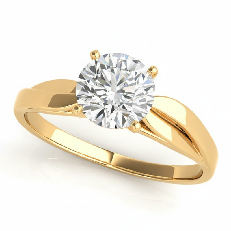 Solitaire Engagement Ring (50025-E) — Yellow Gold