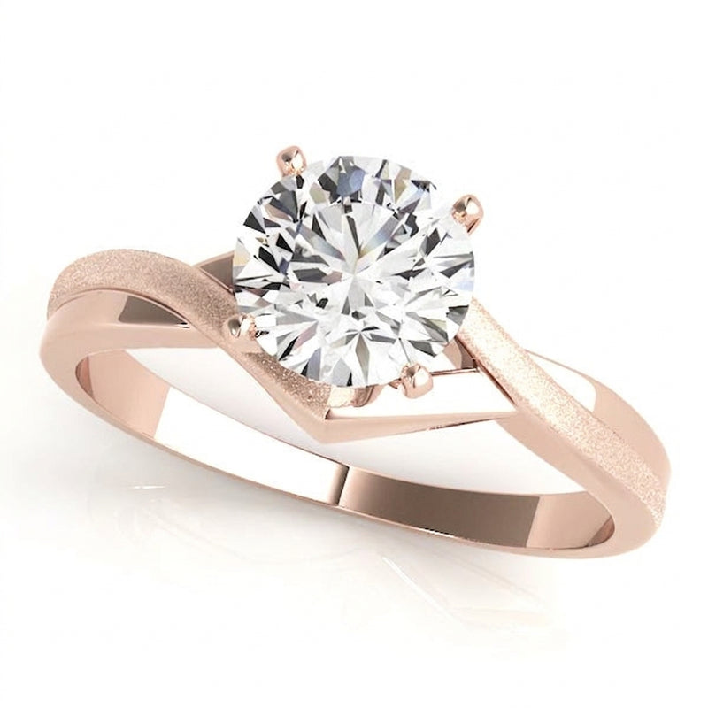 Solitaire Engagement Ring (50083-E) — Rose Gold
