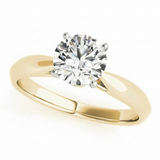 Solitaires Engagement Ring (Round Center) — Yellow Gold