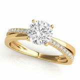 Split Shank Engagement Ring — Yellow Gold