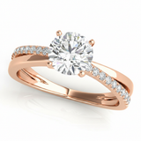 Split Shank Engagement Ring — Rose Gold