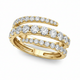 1 1/2 ctw Split Shank Swirl Band — Yellow Gold
