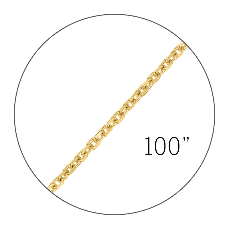 14K 100" 1.5mm DC Cable Spool Chain