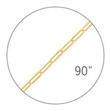 14K 90" 2.5mm Paperclip Spool Chain