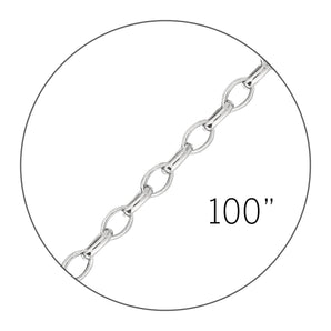 14K 100" 3.2mm Lite Oval Rolo Spool Chain