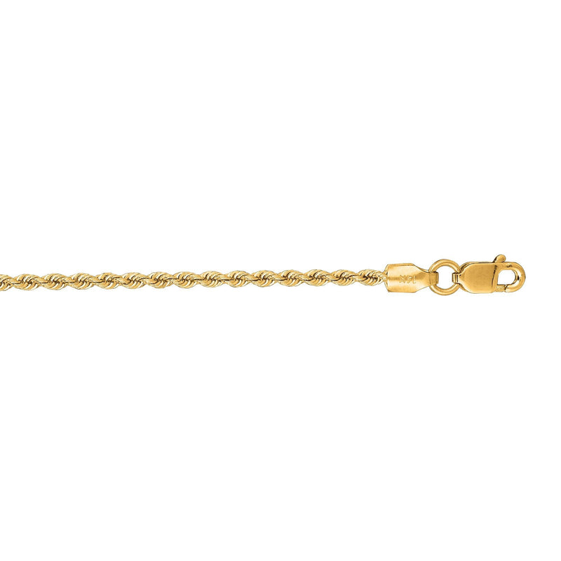 14K Gold 1.5mm Rope Chain 