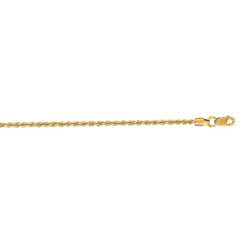 14K Gold 1.8mm Rope Chain
