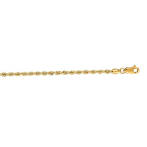 14K Gold 2.5mm Rope Chain 