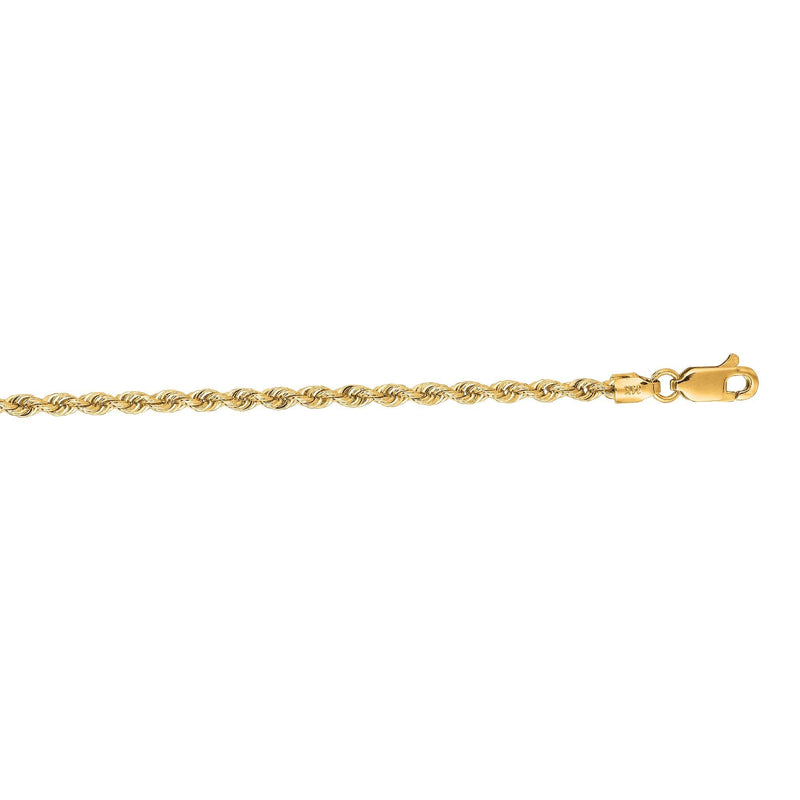 14K Gold 2.5mm Rope Chain 