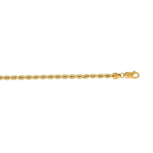 14K Gold 3mm Rope Chain 
