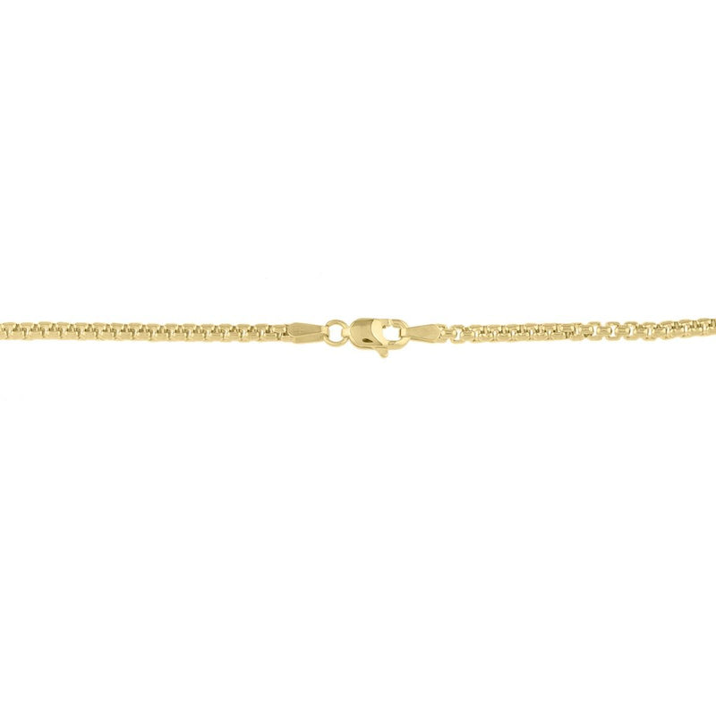 10K Gold 2.5mm Solid Round Box Chain 