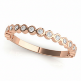 1/8 ctw Lab-Grown Stackable Band — Rose Gold