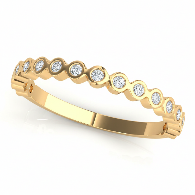 1/8 ctw Lab-Grown Stackable Band — Yellow Gold