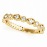 Petite 1/6 ctw Natural Diamond Stackable Band — Yellow Gold