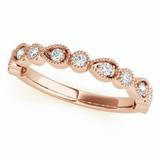 Petite 1/6 ctw Natural Diamond Stackable Band — Rose Gold