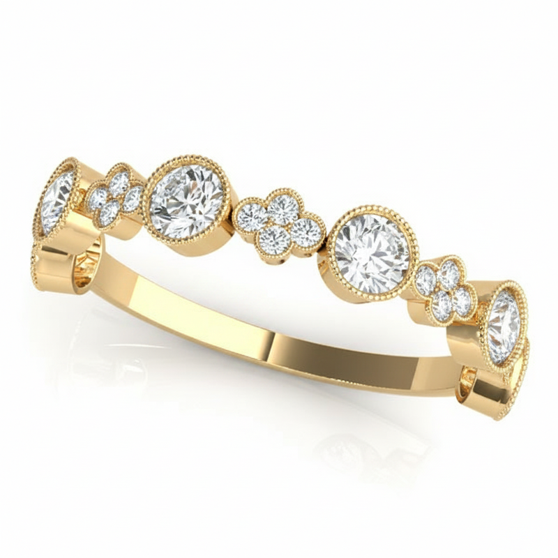 1/3 ctw Lab-Grown Stackable Band — Yellow Gold