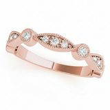 Classic 1/6 ctw Natural Diamond Stackable Band — Rose Gold