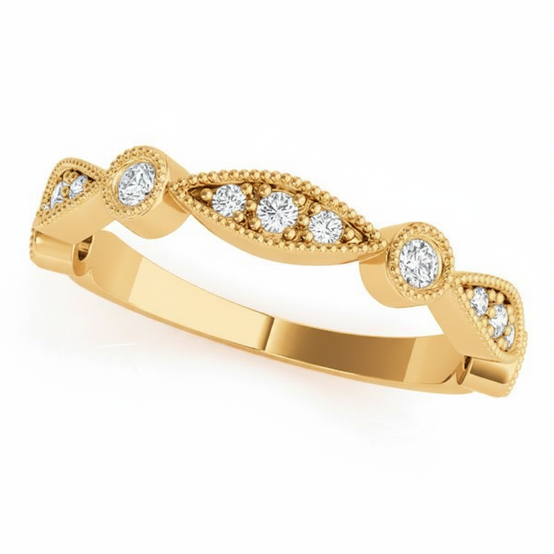 Classic 1/6 ctw Natural Diamond Stackable Band — Yellow Gold