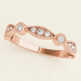 Classic 1/6 ctw Natural Diamond Stackable Band — Rose Gold