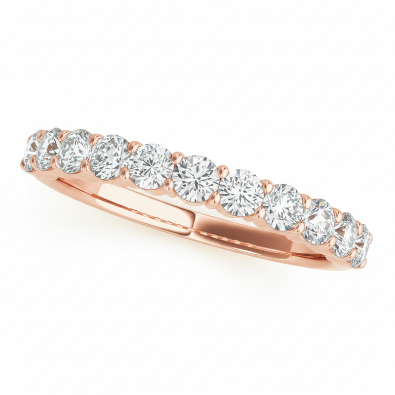 Straight Diamond Wedding Band — 1/8 ctw — Rose Gold
