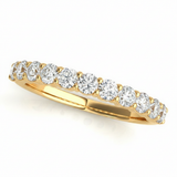 Straight Diamond Wedding Band — 1/4 ctw — Yellow Gold