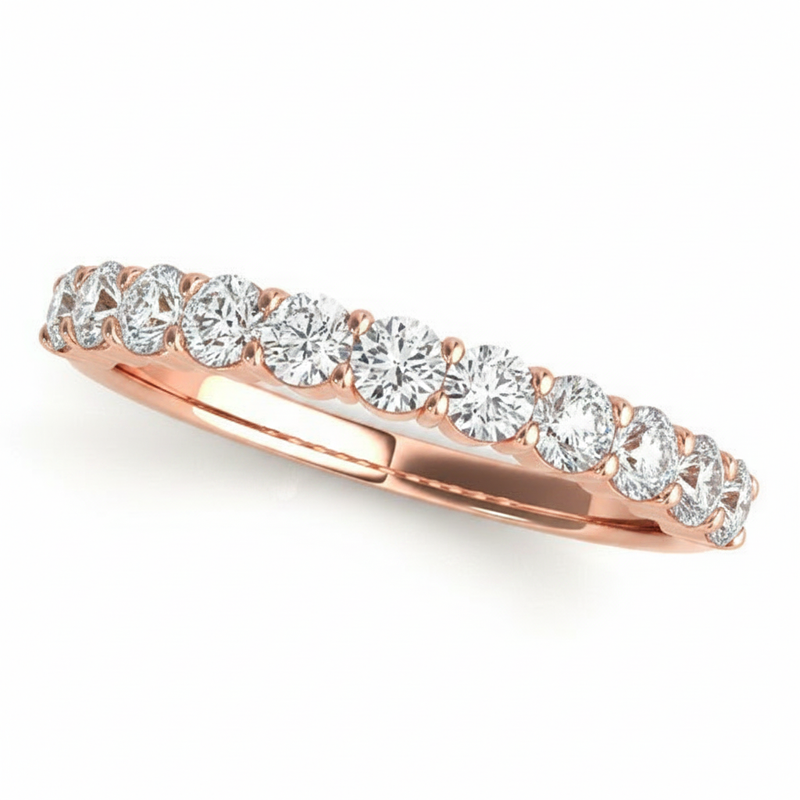 Straight Diamond Wedding Band — 1/3 ctw — Rose Gold