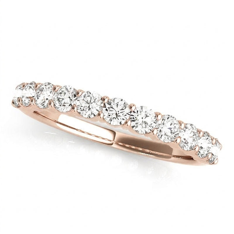 Straight Diamond Wedding Band — 1/2 ctw — Rose Gold