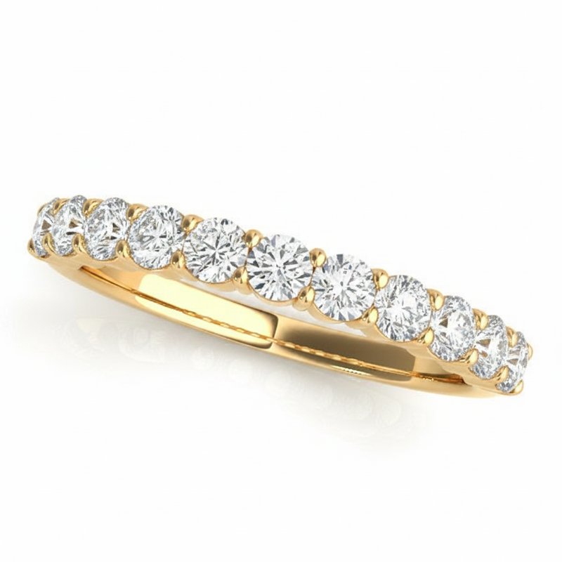 Straight Diamond Wedding Band — 1/2 ctw — Yellow Gold