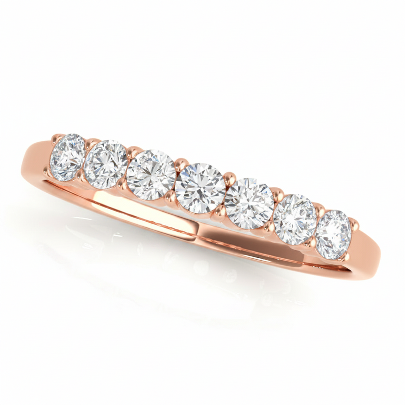 Straight Diamond Wedding Band — 1/3 ctw — Rose Gold