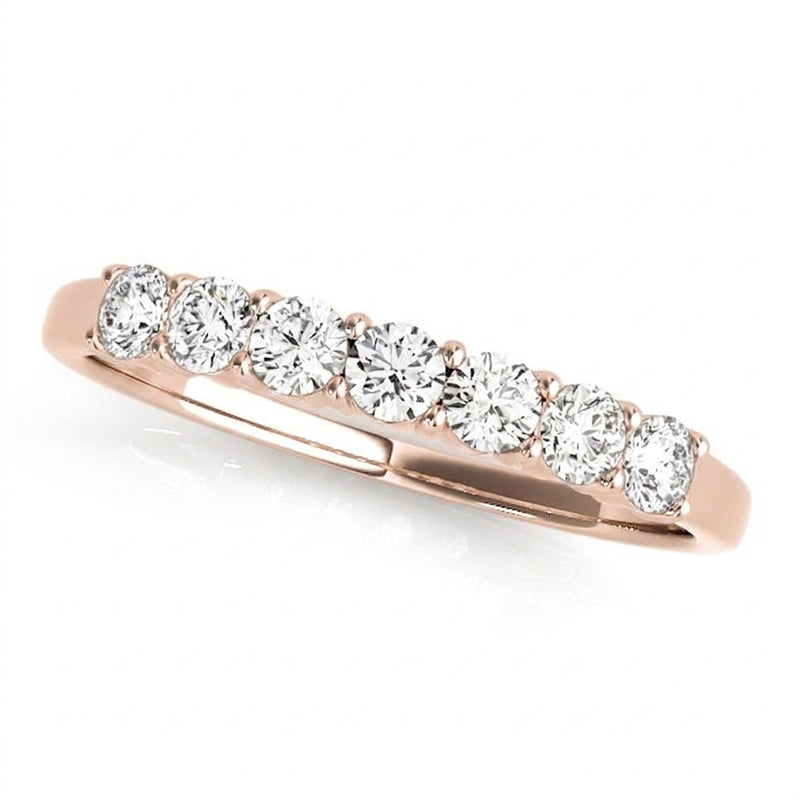 Straight Diamond Wedding Band — 1/3 ctw — Rose Gold