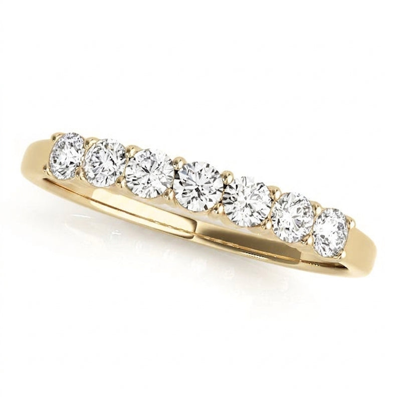 Straight Diamond Wedding Band — 1/3 ctw — Yellow Gold