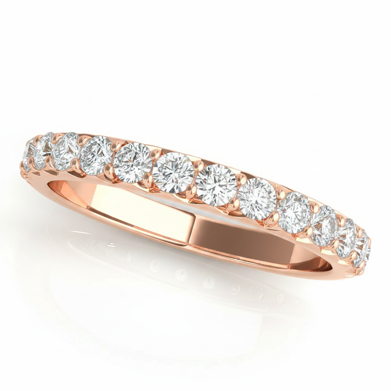 1/2 ctw Straight Wedding Band — Rose Gold