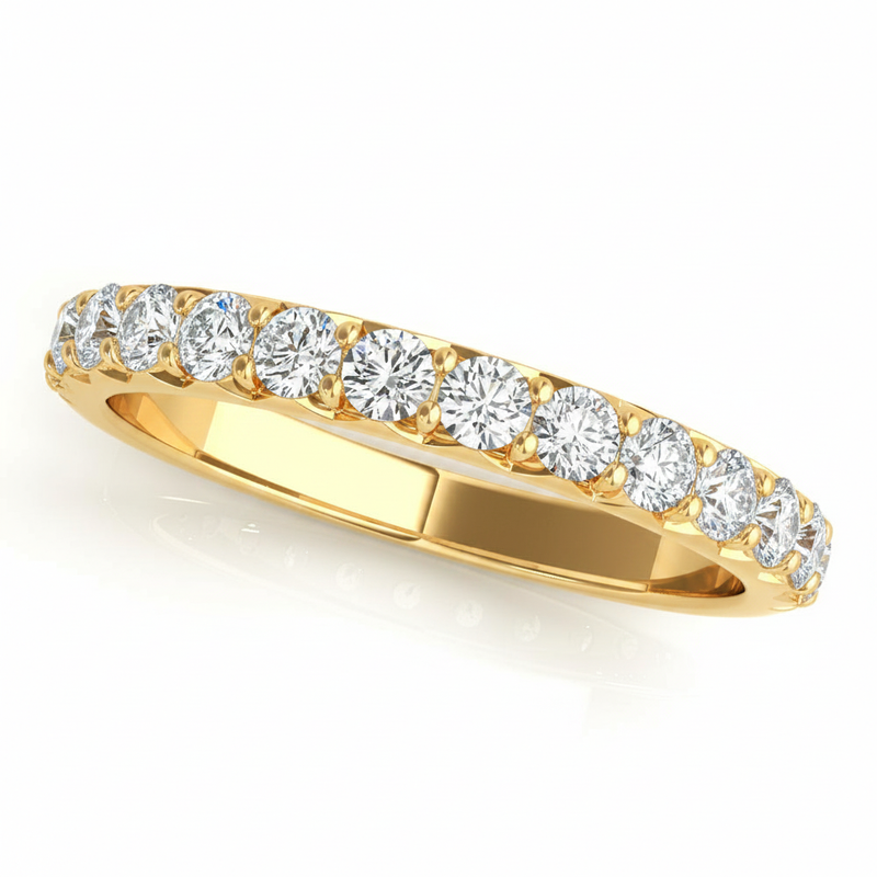 1/2 ctw Straight Wedding Band — Yellow Gold