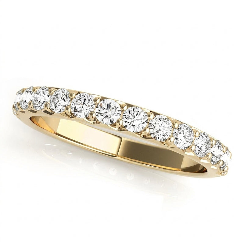 1/2 ctw Straight Wedding Band — Yellow Gold