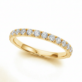 3/8 ctw Straight Wedding Band — Yellow Gold