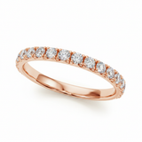 3/8 ctw Straight Wedding Band — Rose Gold