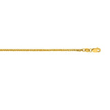 14K Gold 1.8mm Square Wheat Chain 