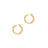 14K Gold 4x25mm Hoops