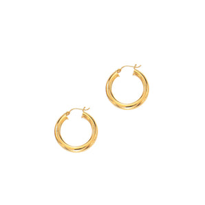 14K Gold 5x30mm Hoops