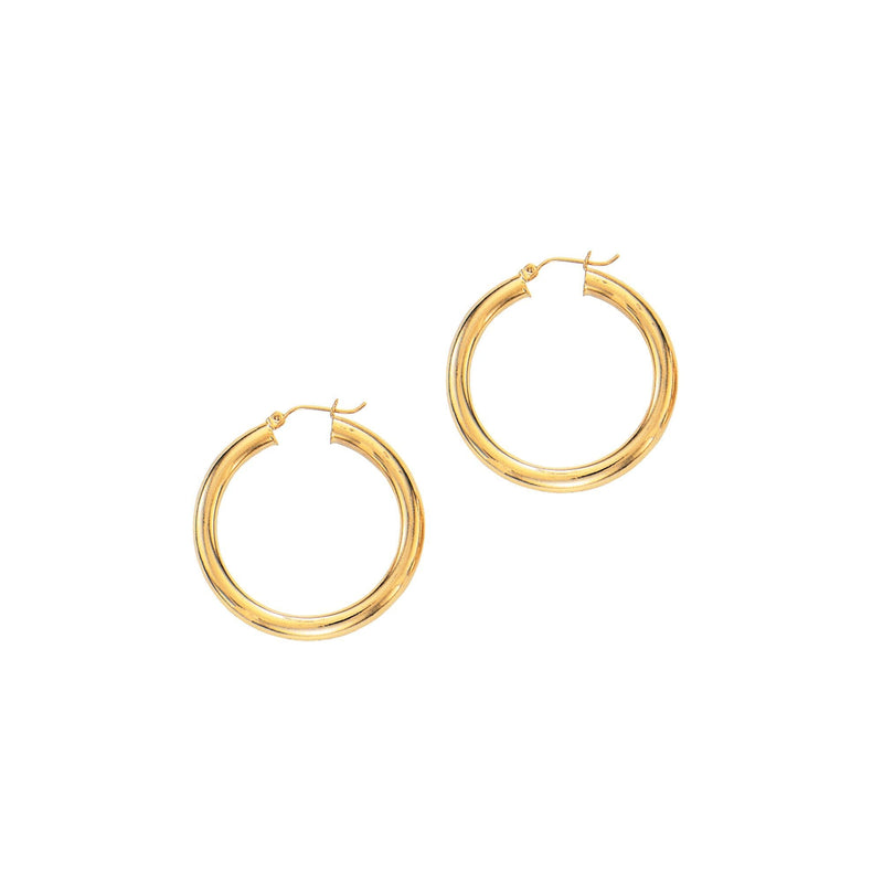 14K Gold 5x40mm Hoops