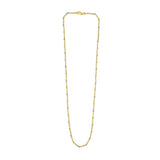 14K Two-Tone Bar & Bead Chain