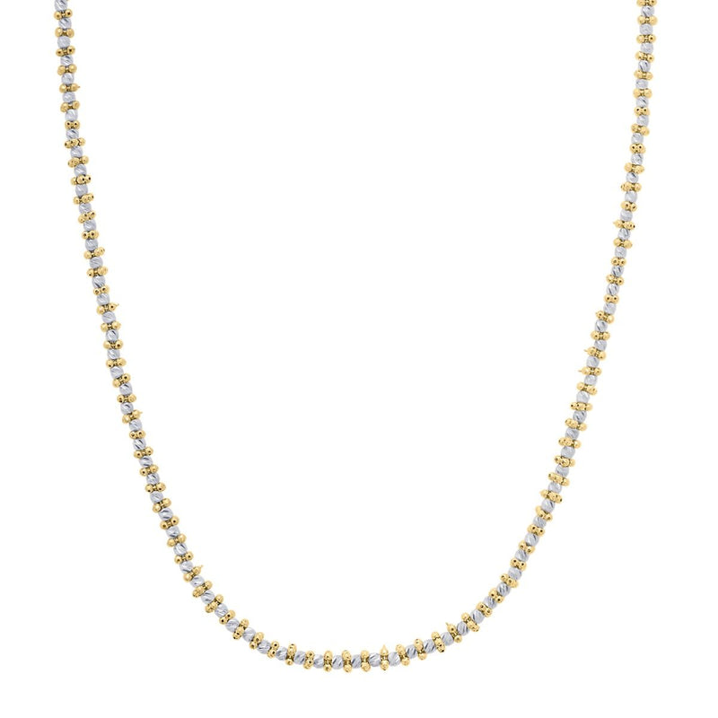 14K Gold Pallina Bead TT Chain