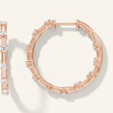 1 ctw The Bay — Round Hoop Earrings — Rose Gold