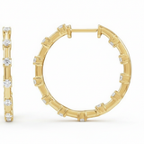1 ctw The Bay — Round Hoop Earrings — Yellow Gold