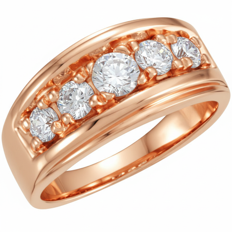 The Delphine Anniversary Band — Rose Gold
